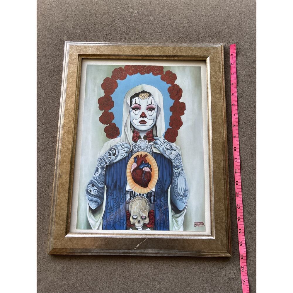15”X19.5” Framed Tattoo Style Gustavo Rimada Art Print